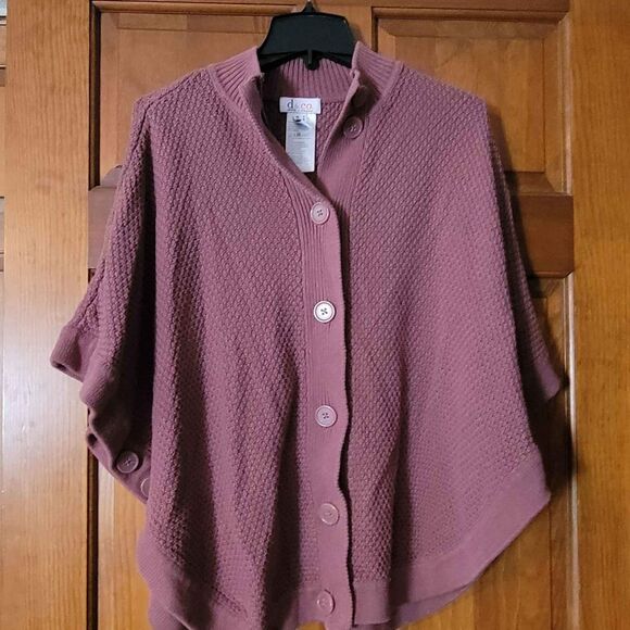 Women's Size Small Denim and Company Mauve Shell Batwing Sweater - Picture 1 of 5